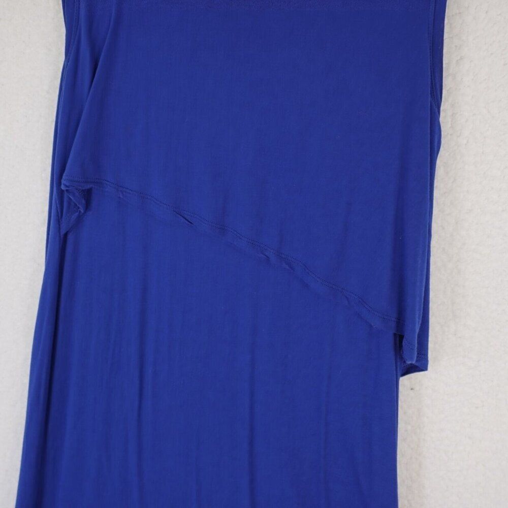 BCBGMAXAZRIA Royal Blue Layered Dress Medium Scoop Neck Maxi‎ Full Length - Picture 5 of 9